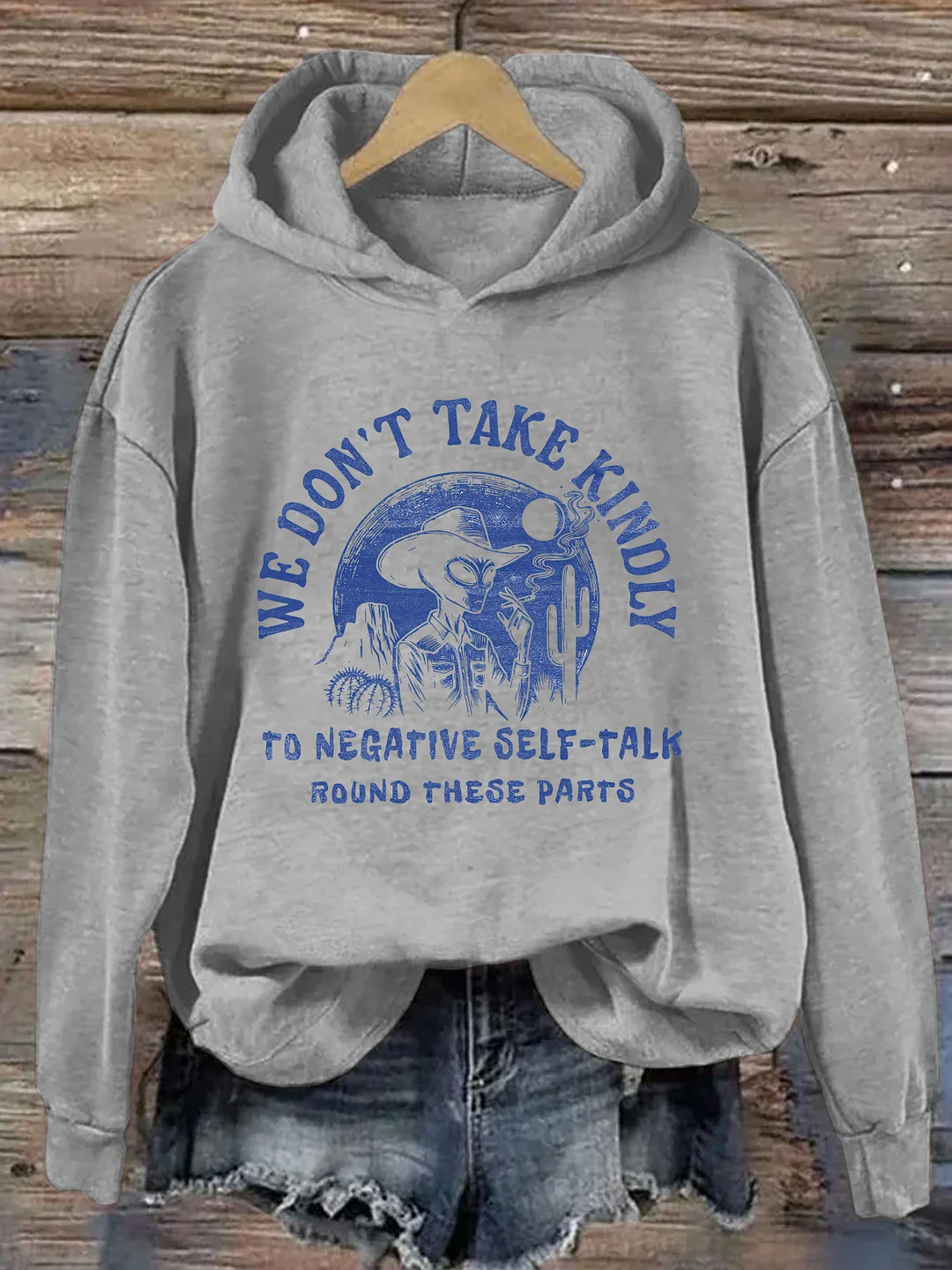 Negative Self-Talk Alien Hoodie
