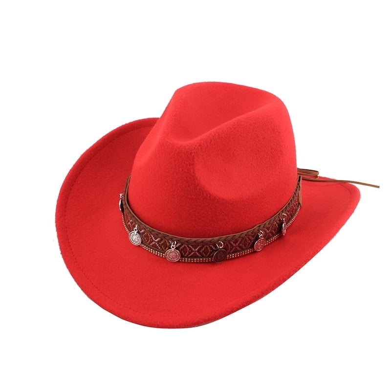 Spring And Summer Style Woolen Cloth Cowboy Hat Men And Women Couples Ethnic Style Roll-up Hat Sunshade Hat Jazz Hat