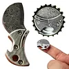 Mini Titanium Compact Bottle Opener & Cutter Small Bottle Opener Keychain Coin Knife for Packages Camping DIY & Everyday Carry Gear