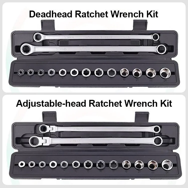 15pcs Adjustable Ratchet Wrench Kit