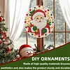 Cute Santa Claus 2D Flat DIY Diamond Painting Pendant 9.84x9.84in