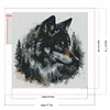 (45*45cm)Wolf - Round Partial AB Drill Diamond Painting