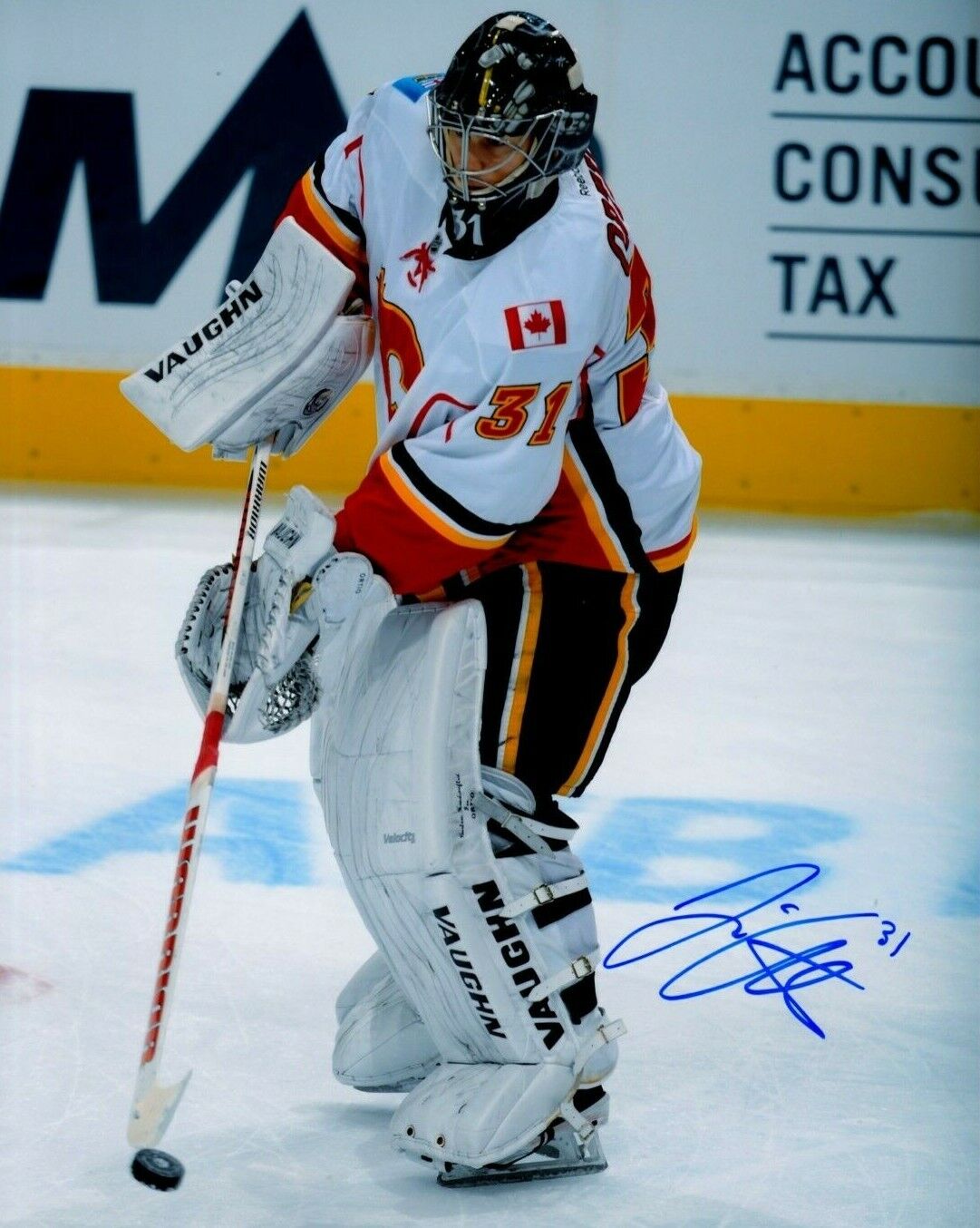 JONI ORTIO autographed SIGNED CALGARY FLAMES 8X10 Photo Poster painting