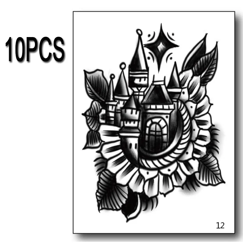 Sdrawing Waterproof Temporary Tattoo Sticker Hand flower tattoo Rose Fake flash Tattoo Arm Foot Back body art Girl Women Men