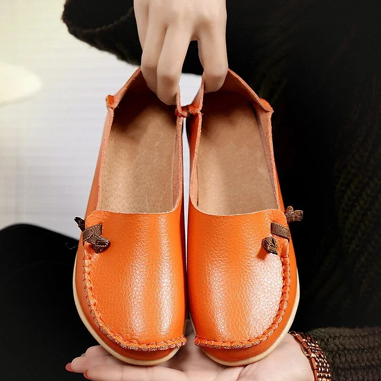 Flat Bottom Ladies Casual Mom Shoes Soft Loafers