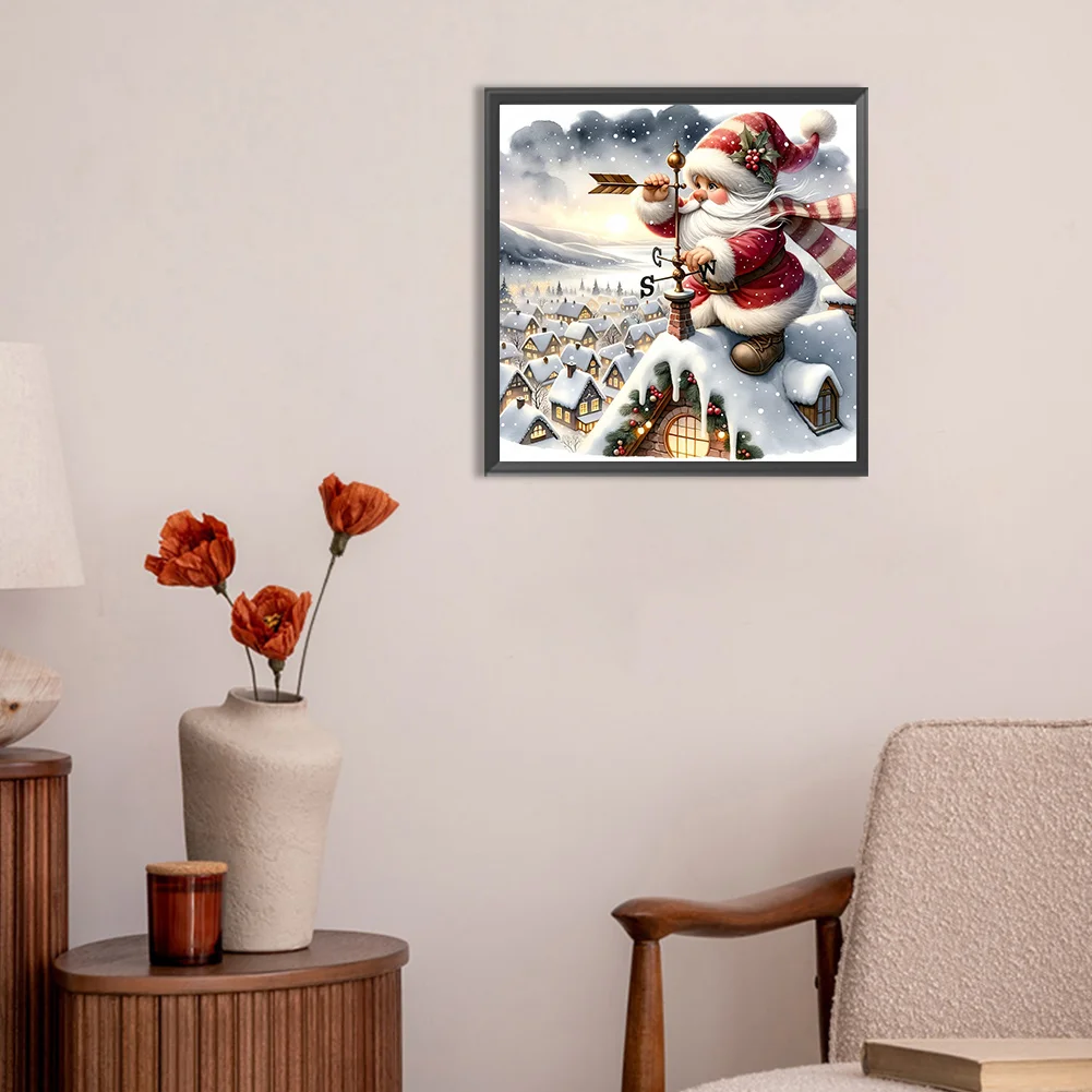 Diamond Painting - Full Round Drill - Christmas Gnome(Canvas|30*30cm)