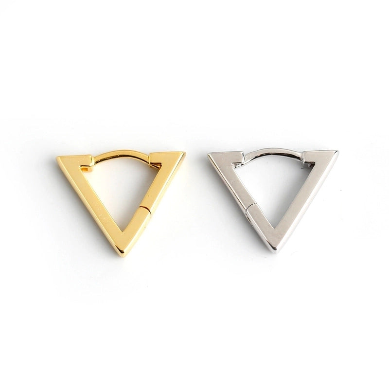 1 Pair 925 Sterling Silver Triangle Earrings