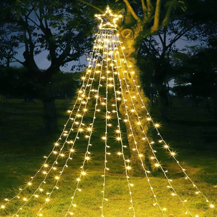 Christmas Solar 350LED Meteor Light String - Appledas