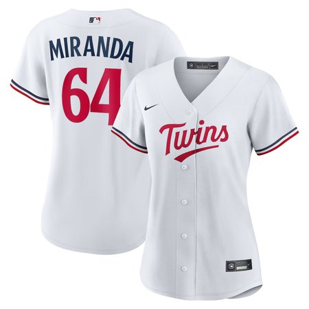 Women's Minnesota Twins #64 Jose Miranda  White Home Replica Jersey
