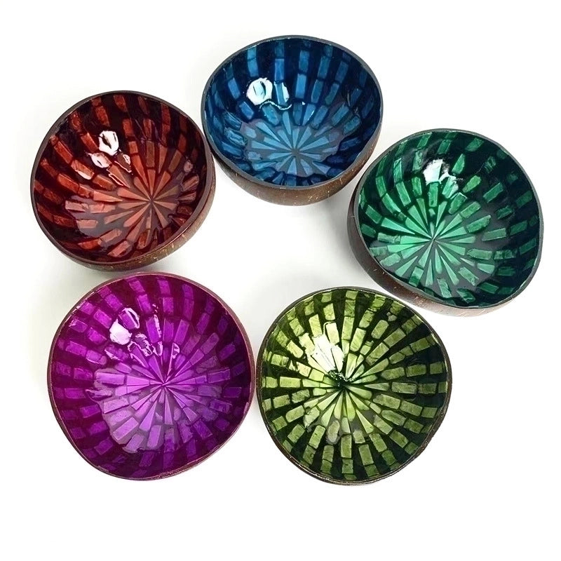 Pastoral Solid Color Coconut Shell Charcoal Shell Tableware 1 Piece
