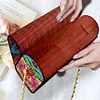 (US Local)DIY Mandala Diamond Art Wooden Coin Pouch with Chain 5D Diamond Painting Purse
