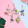 5pcs DIY Diamond Painting Rabbit Keychains