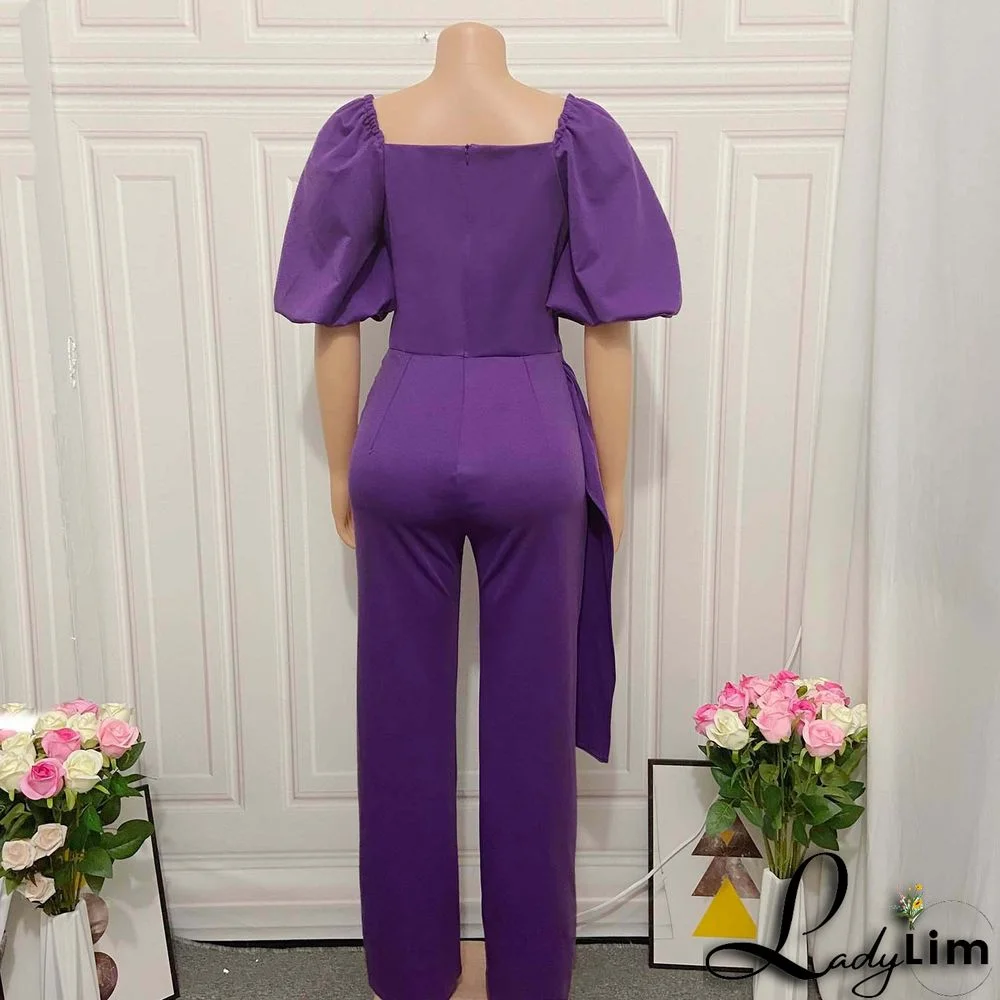 Women's Summer High Waist Chic Plus Size Jumpsuit