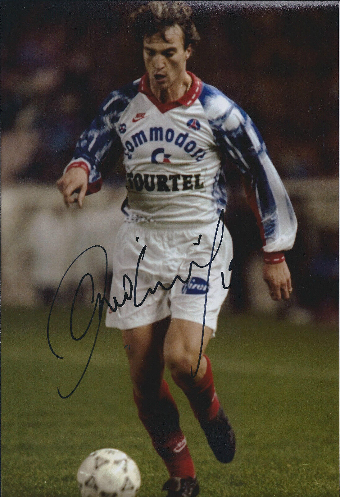 David GINOLA SIGNED COA Autograph 12x8 Photo Poster painting AFTAL PARIS Saint - Germain RARE