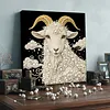 DIY Pearl Painting Sheep for Home Wall Decor with Frame(30x30cm)