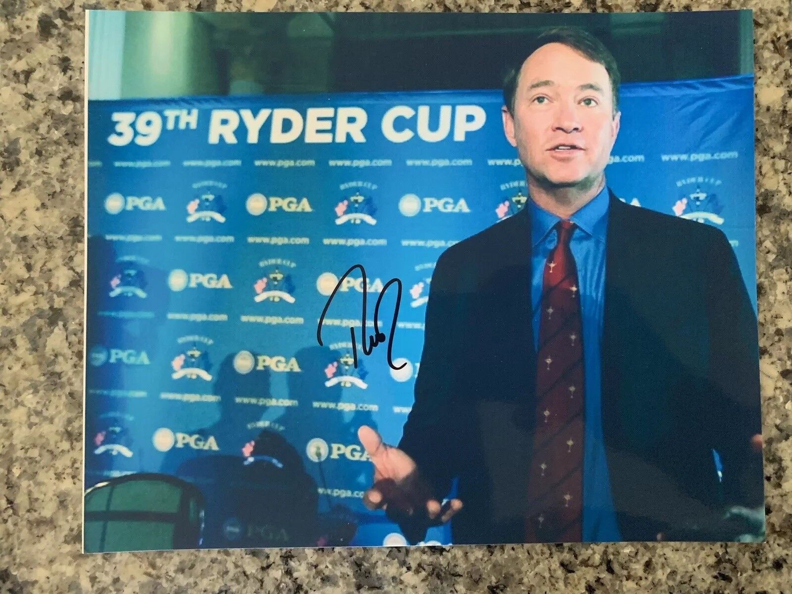 Davis Love III autographed signed 8x10 Photo Poster painting PGA The Ryder Cup