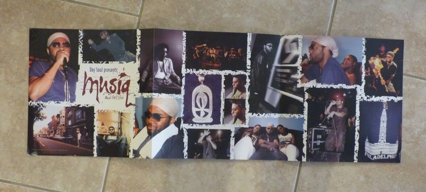 Musiq Soul Child Cardboard LP Record Photo Poster painting Flat 12x36 Poster