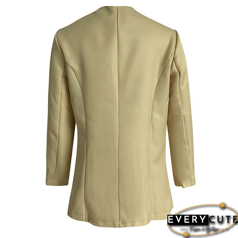 Khaki Slim Fit Lightweight Blazer