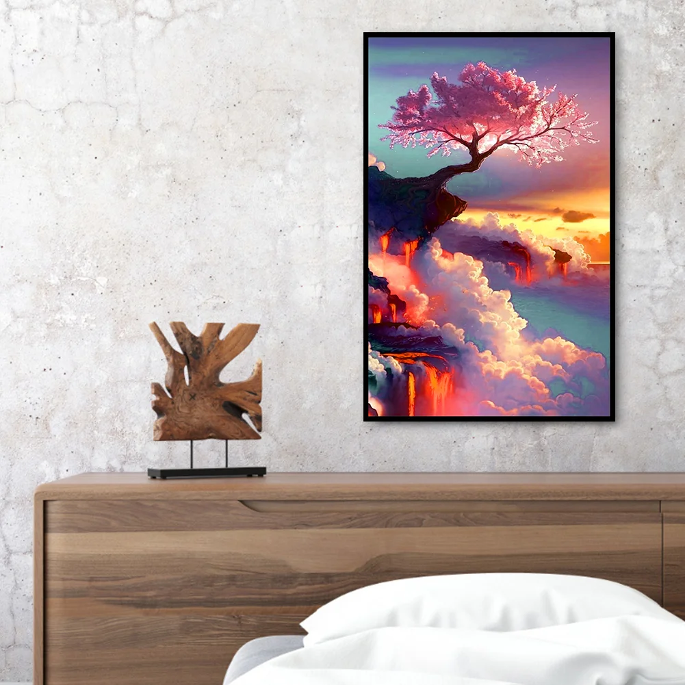 11CT Stamped 3 Strand Cross Stitch - Cherry Tree(40*63cm)