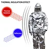 1000-1200 degree Heat Resistant Suit Anti Thermal Radiation Suit Fireproof flameproof Composite Aluminium Foil Firefighter Uniform
