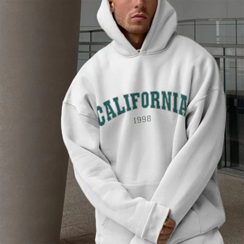 Retro California Print Men’s Hoodie