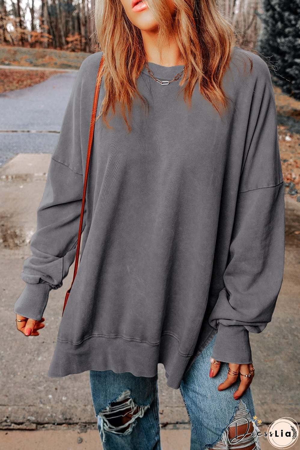 Stylish Crew Neck Pullover Sweater