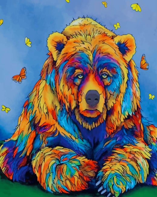 

Old Colorful Bear – Paint By Numbers - 40*50CM, 501 Original