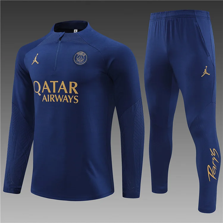 2023-24 Paris Jordan Royal Blue Half-Draw Training Jersey