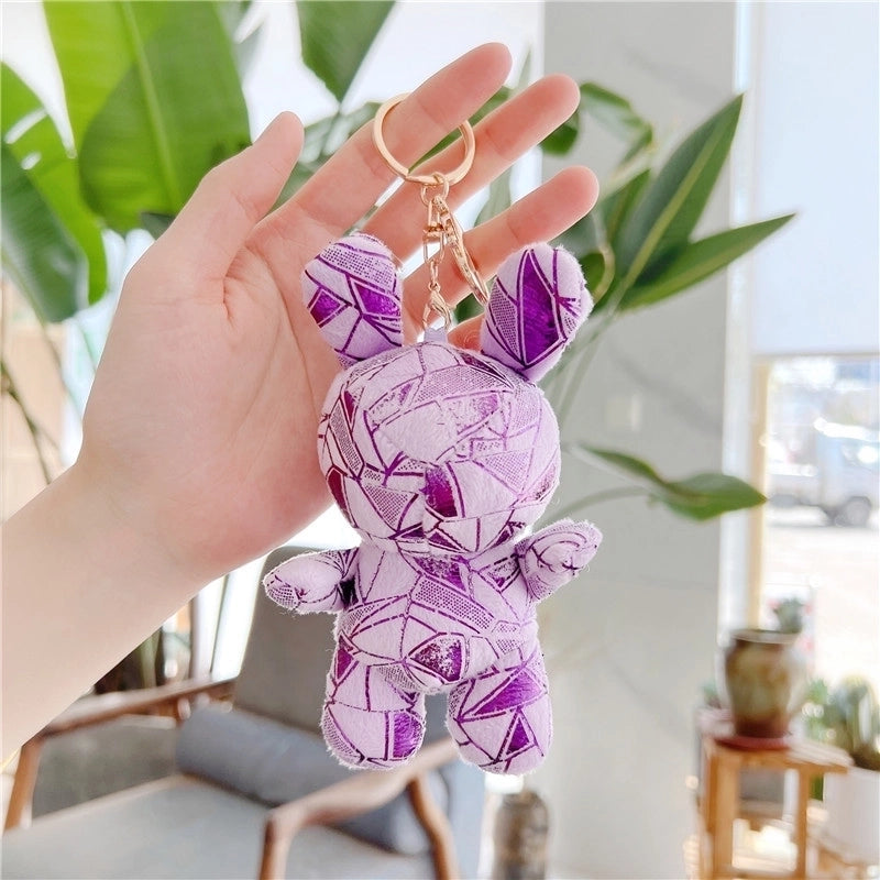 Cartoon Style Cute Bear Pp Cotton Women’s Bag Pendant Keychain