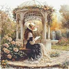 Victorian Girl-14CT Stamped Cross Stitch 50*50cm/19.69*19.69in