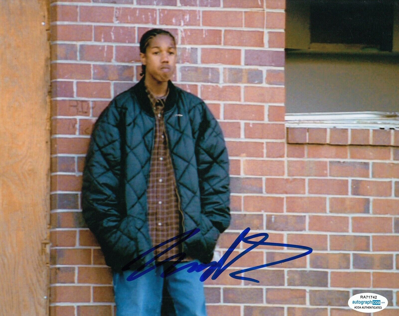 MICHAEL B JORDAN signed (THE WIRE) TV SHOW 8X10 Photo Poster painting *Wallace* ACOA #2