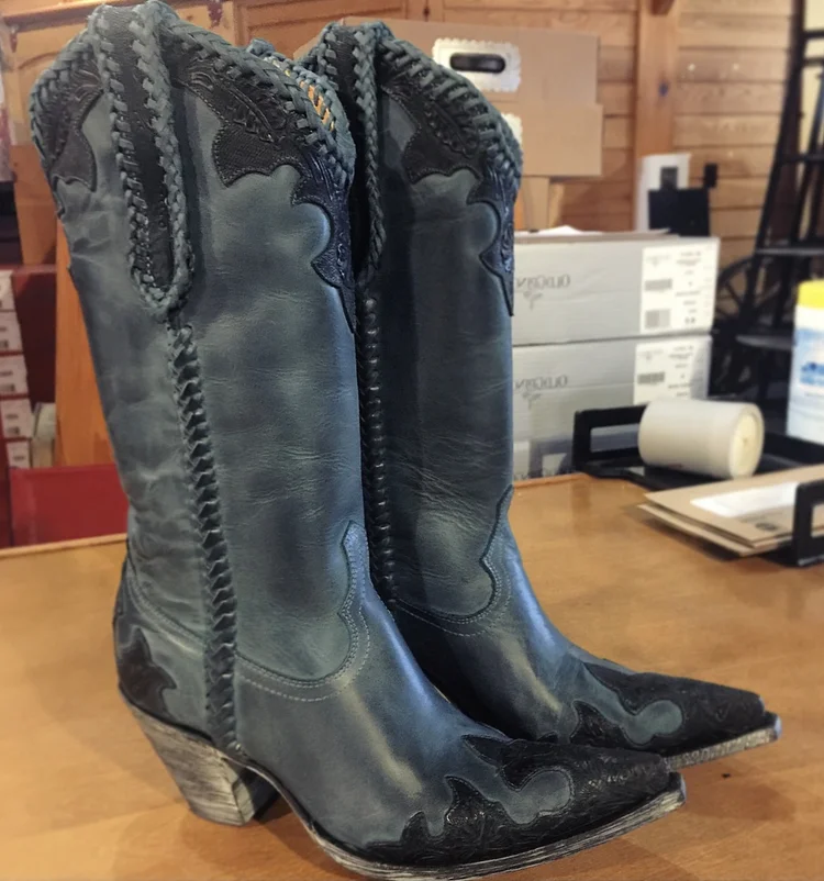 Women's Midnight Cowboy Low Heel Ankle Booties