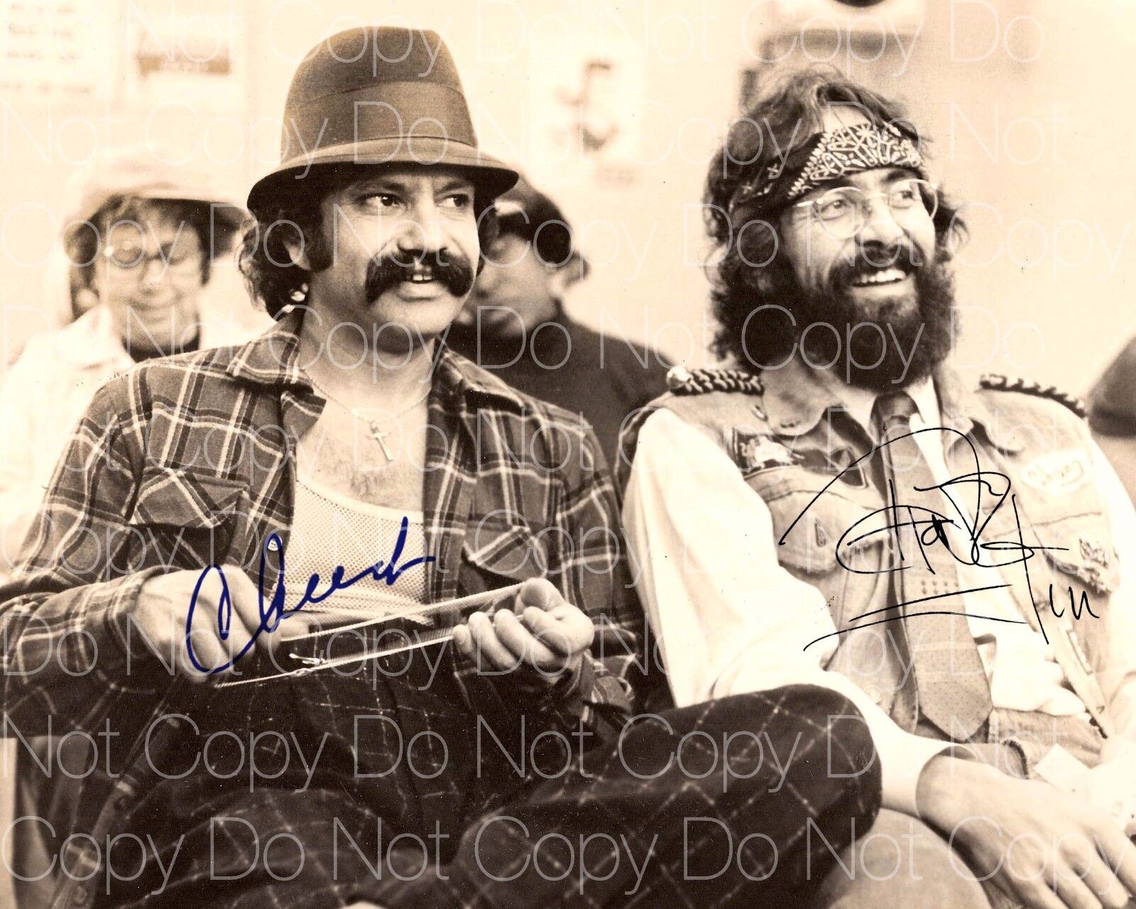 Cheech and Chong signed Marin Tommy 8X10 Photo Poster painting picture poster autograph RP