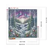 Winter Aurora Schneeszene - runder Bohrer Diamantmalerei - 40*40cm