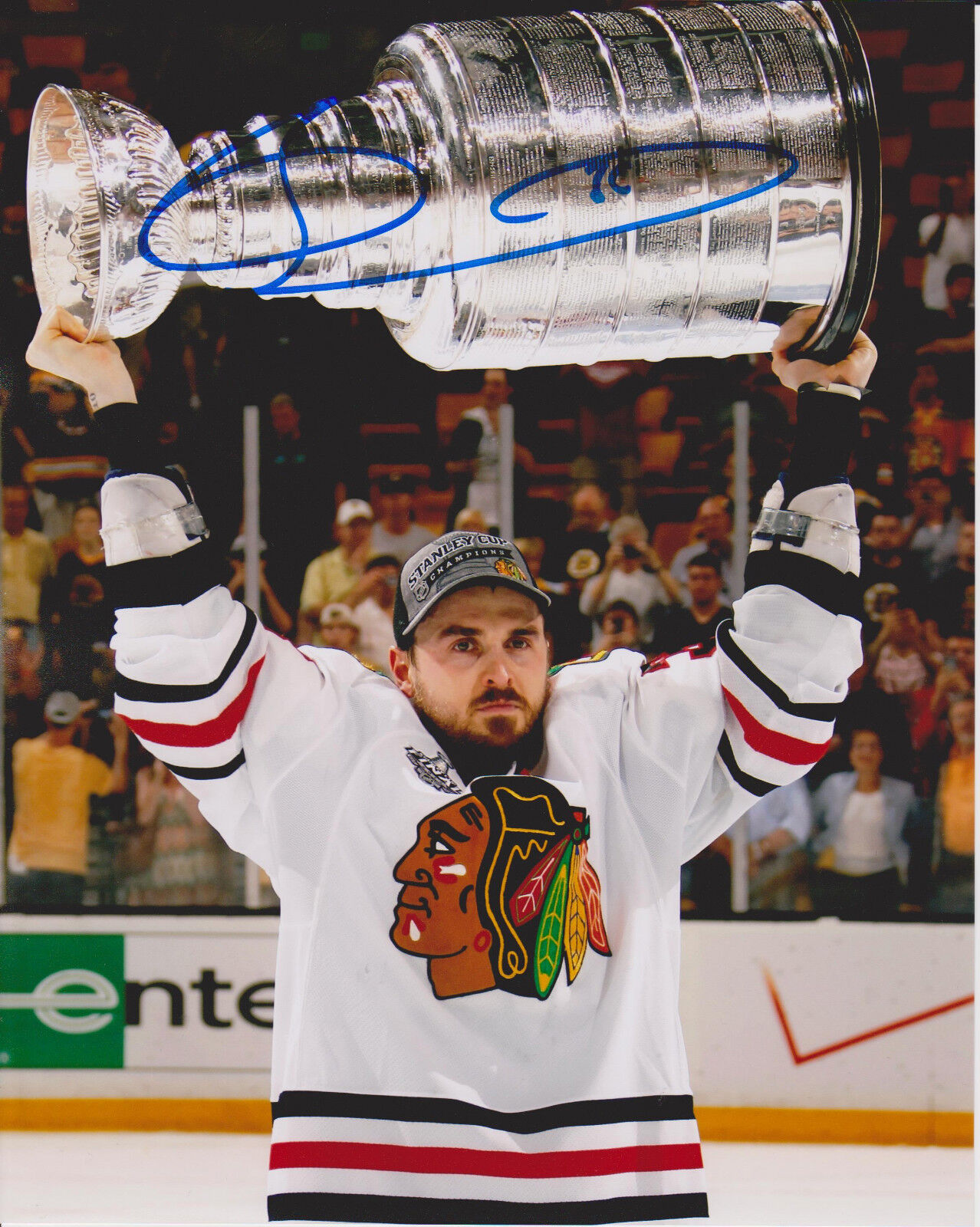 DAVE BOLLAND signed 2013 CHICAGO BLACKHAWKS STANLEY CUP 8X10 Photo Poster painting