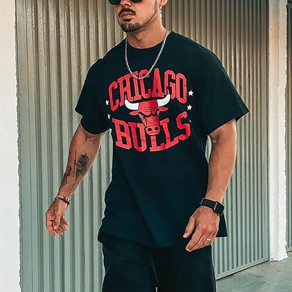 Men Chicago Bulls Print T-shirt