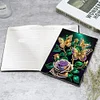 (US Local)DIY Diamond Art Diary Book Journal Notebook 60 Pages A5 Diary(Butterfly Rose)