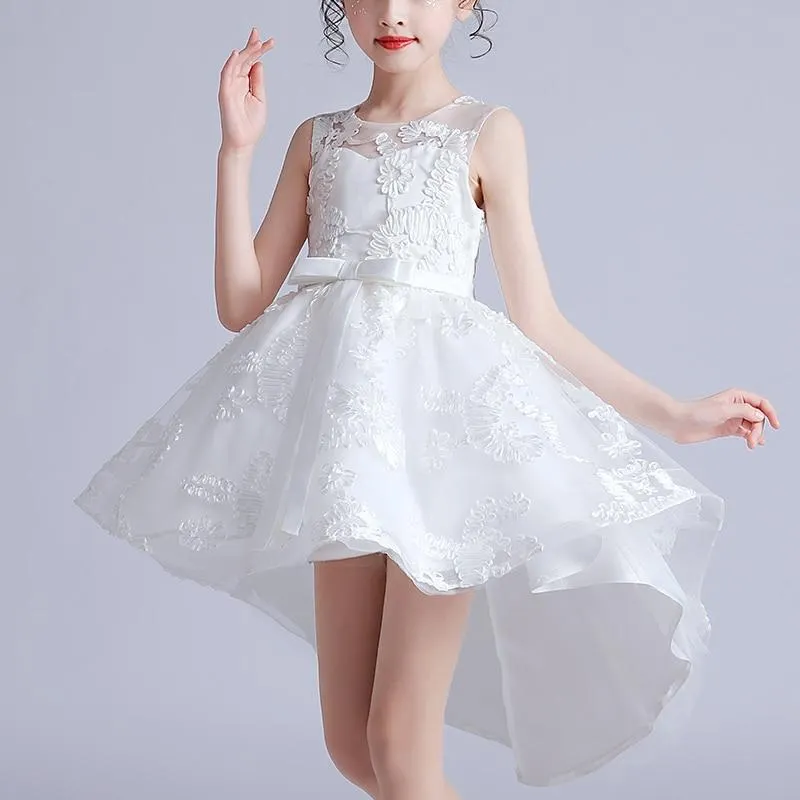 Kids Dress For Girls Costumes Wedding Birthday New Year Party Tail Evening Elegant Princess Summer Children&rsquo;s Dress 4-12 yrs