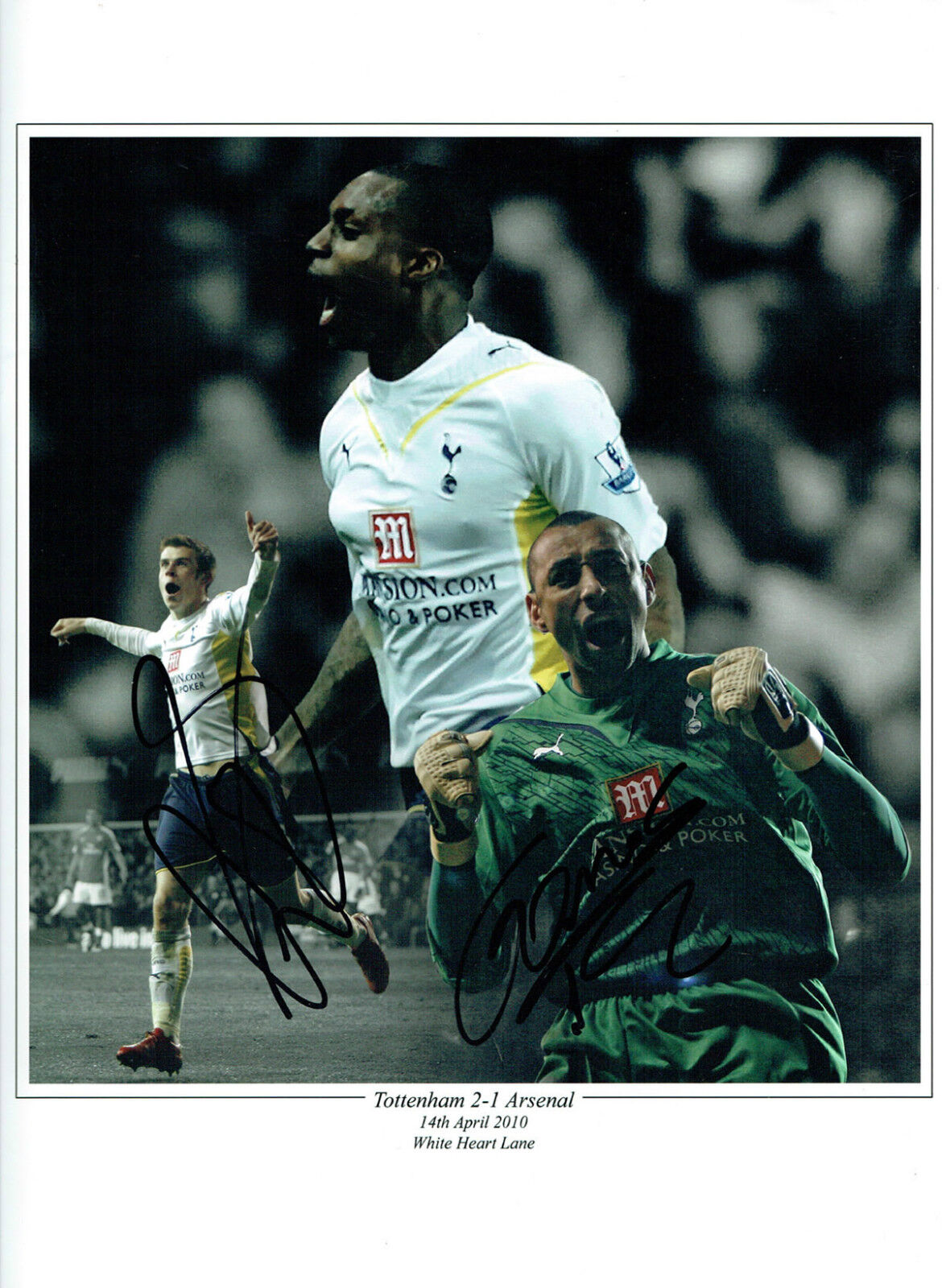 Gareth BALE & Heurelho GOMES Signed SPURS Autograph HUGH Montage Photo Poster painting AFTAL COA