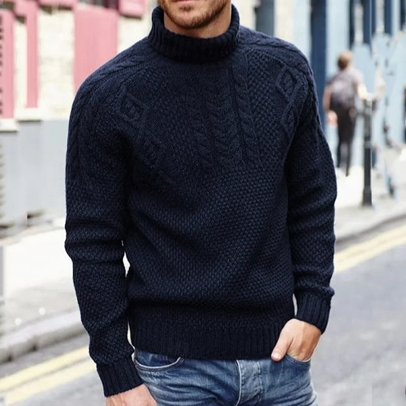 Knitted vintage turtleneck sweater
