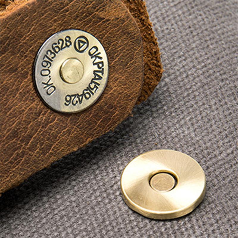 Men's Retro Handbag Leather Canvas Business 14 Inch Computer Bag Crossbody Bag