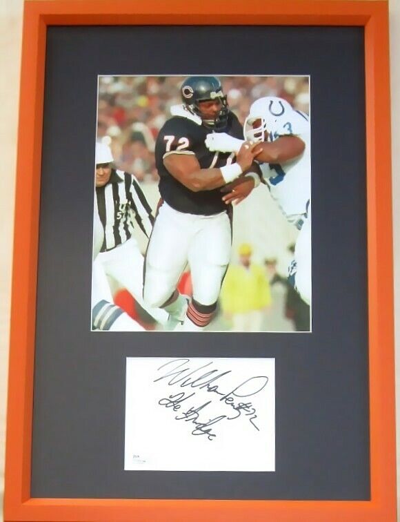 William Refrigerator Perry autographed signed Fridge framed Bears 8x10 Photo Poster painting JSA