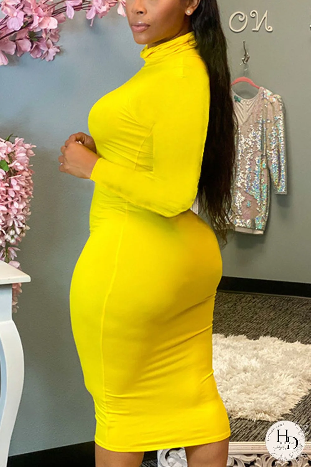 Red Sexy Solid Patchwork O Neck Pencil Skirt Dresses