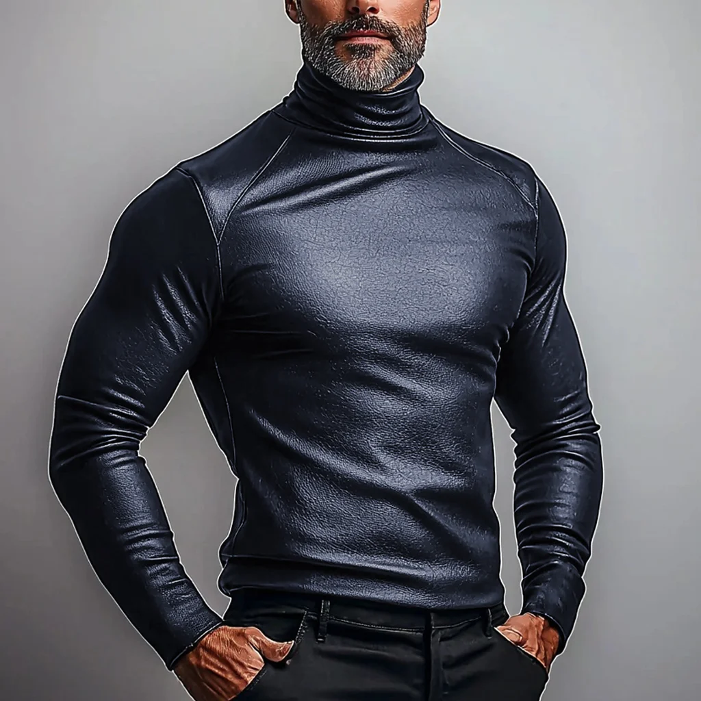 Men's Leather Warm Sweatshirt-inspireuse