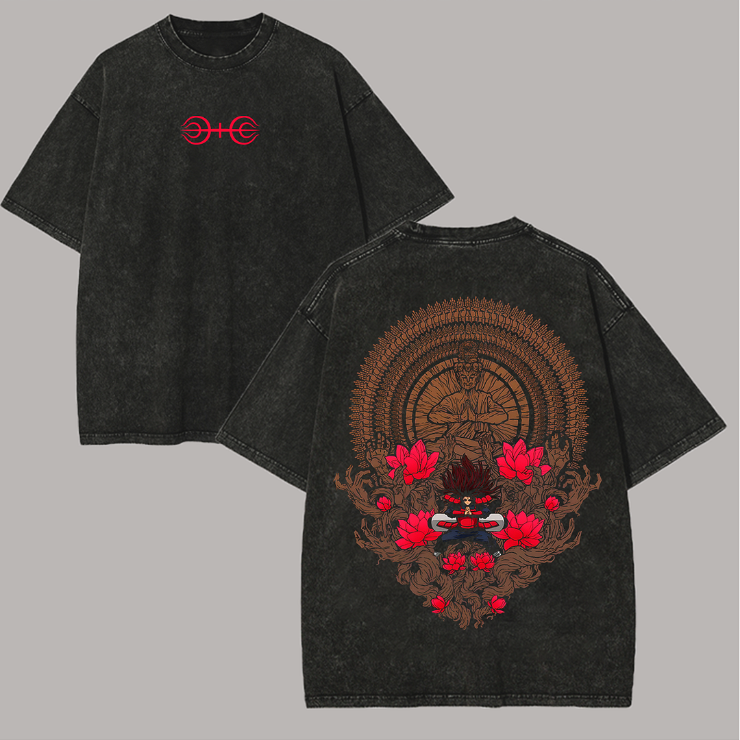 Vintage Naruto Printed Unisex Washed T-Shirt