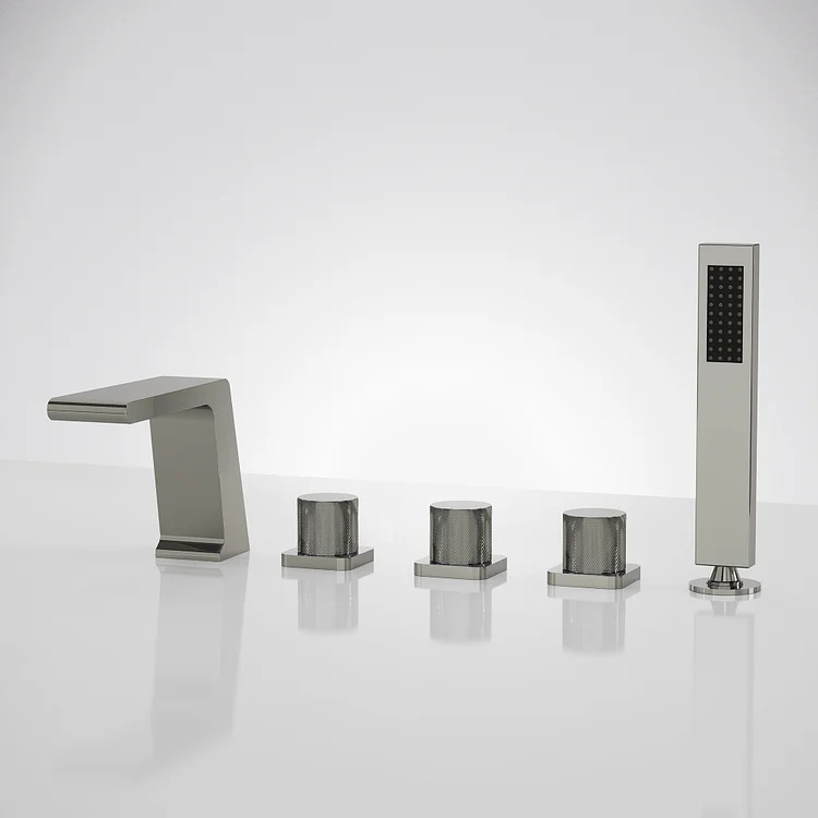 EVERSTEIN Deck Mount Bathtub Faucet with Hand Shower in Chrome SFS1009-CH