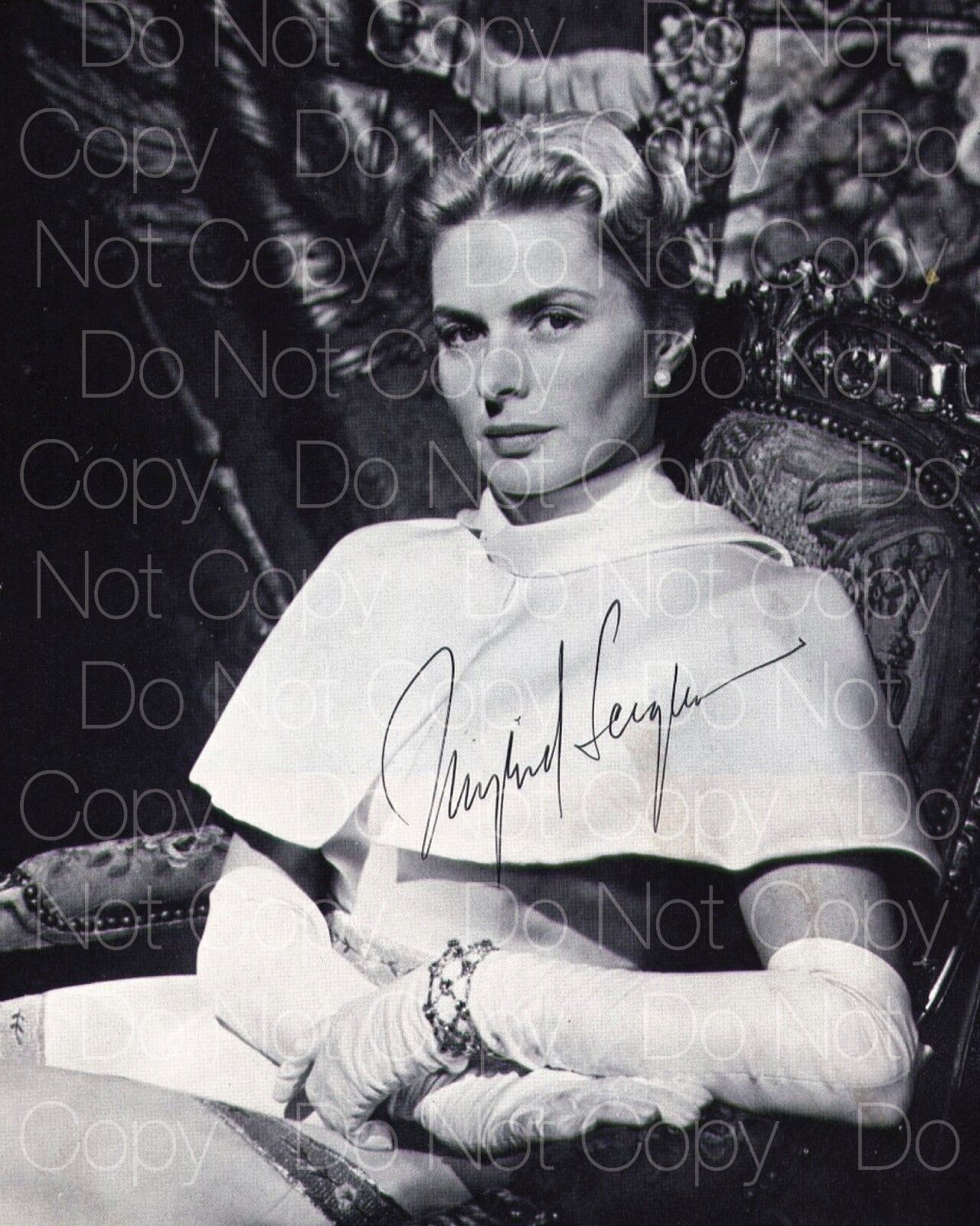 Ingrid signed Anastasia Casablanca 8X10 Photo Poster painting picture poster autograph RP