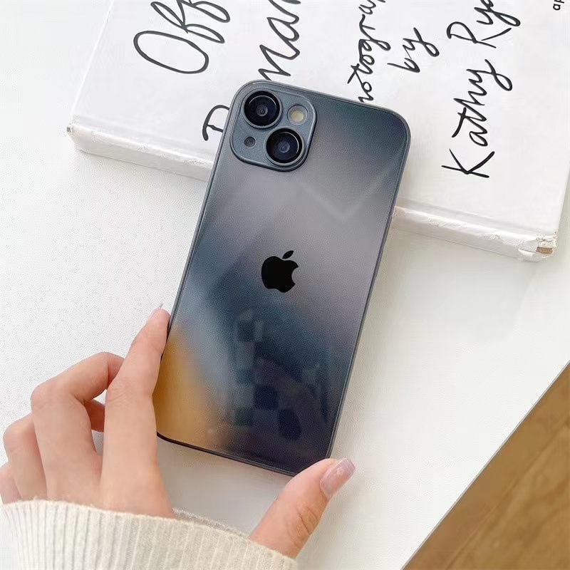 Gradient Glass Phone Case With Lens Protector
