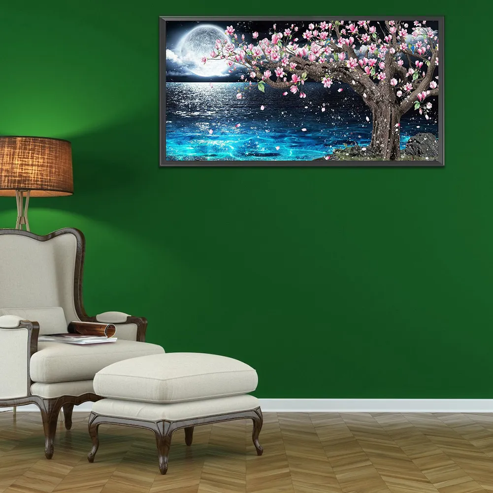 Diamond Painting - Full Round Drill - Moon Peach Blossoms(80*30cm)
