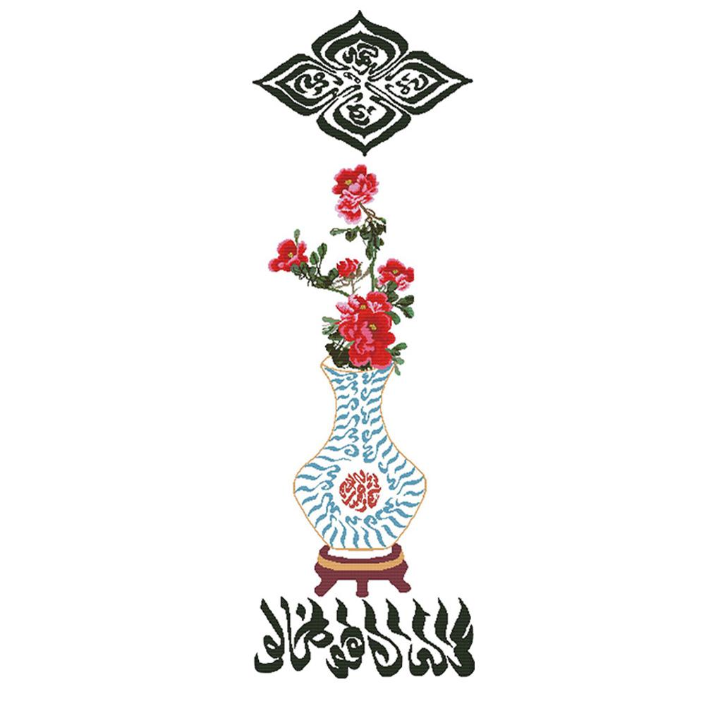 

Blue And White Porcelain - 14CT Stamped Cross Stitch - 50*135cm (Big Size), 501 Original